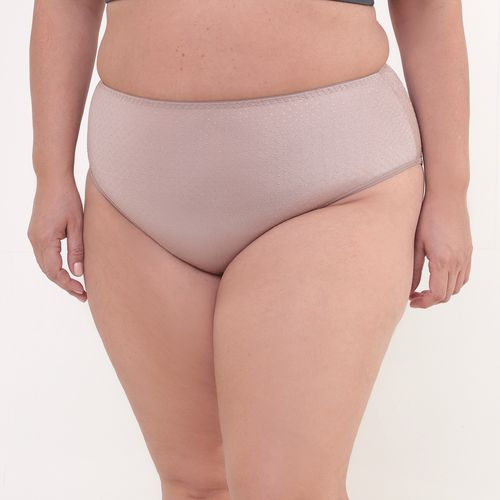 Calcinha Biquíni Alta Pérola Liso Bege - Demillus