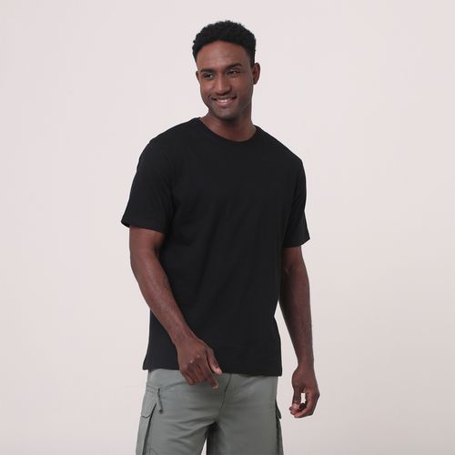 Camiseta Preta M - Fio Penteado Casual