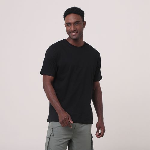 Camiseta Preta Gg6 - Fio Penteado Casual