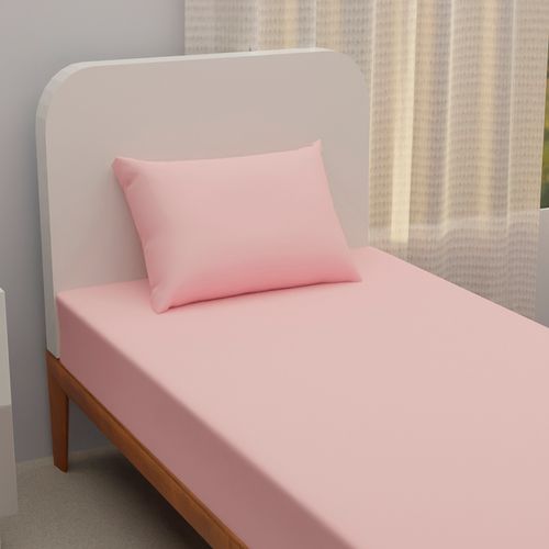 Jogo De Cama Malha Rosa Blush