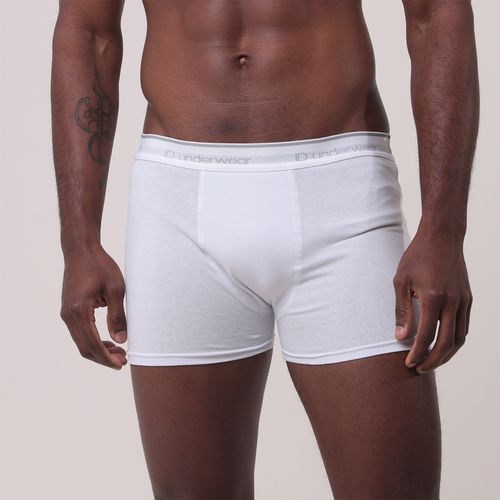 Cueca Boxer Avulsa Baixo Relevo Branco -