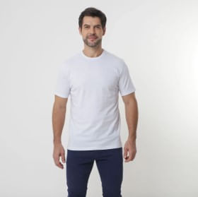 Camiseta Manga Curta Casual Pack Branco - Tam Gg