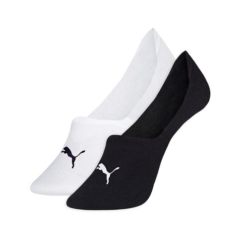 Kit 2 Meias Sapatilha Invisíveis Puma - Preto/Branco/Cinza
