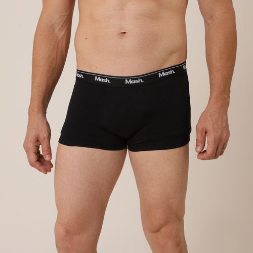 Cueca Boxer Essencial Liso Preto - Mash