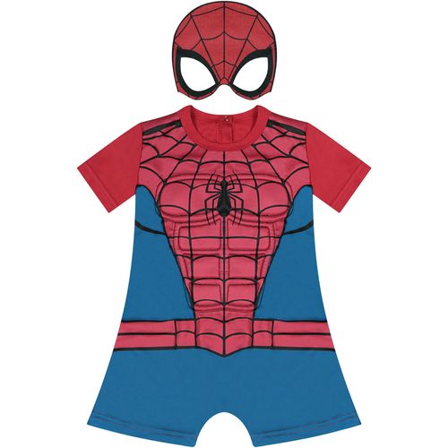 Macacão Infantil Manga Curta Spiderman Musculo Vermelho - Marvel