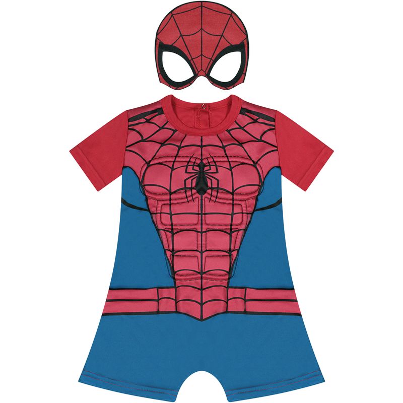 Macacao-Infantil-Manga-Curta-Spiderman-Com-Musculo-Vermelho--Marvel