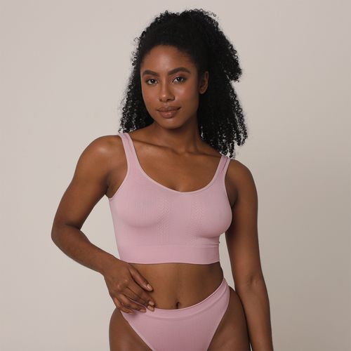 Top Feminino Sem Costura Rosa
