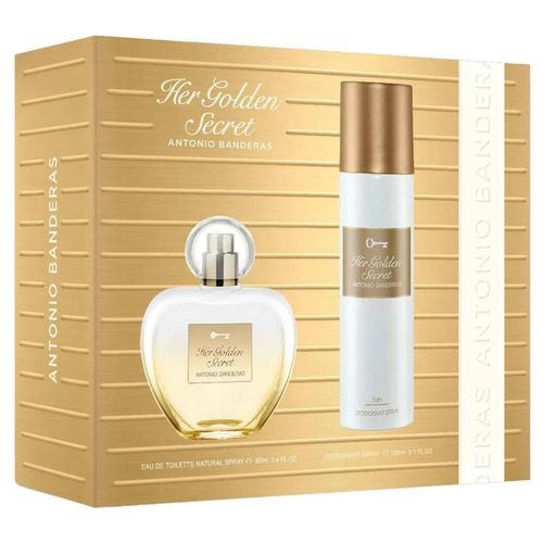 Antonio Banderas Cj Her Golden Secret Eau De Toilette 80 Ml + 24H Desodorante Spray 150 Ml