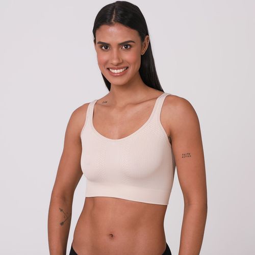 Top Feminino Sem Costura Bege