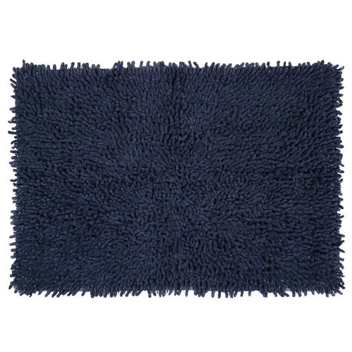 Tapete Banheiro Shaggy 40Cm X 60Cm Onyx Marinho