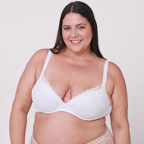 Sutiã Ella Base Renda Branco - Sem Bojo