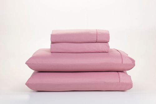 Jogo De Cama Queen Twill Liso Rosa 15-1611