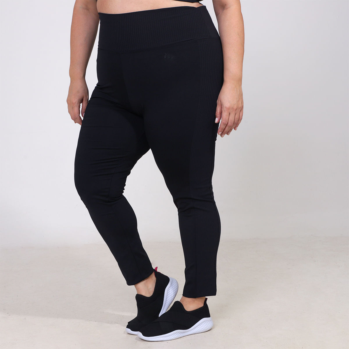 Calça Legging Plus Size Liso Preto -Norton