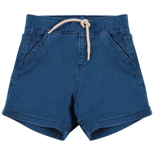 Bermuda Jeans Infantil Cós De Elástico - Ink