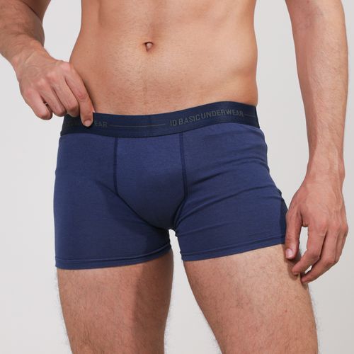 Cueca Boxer Azul Marinho P - Algodão