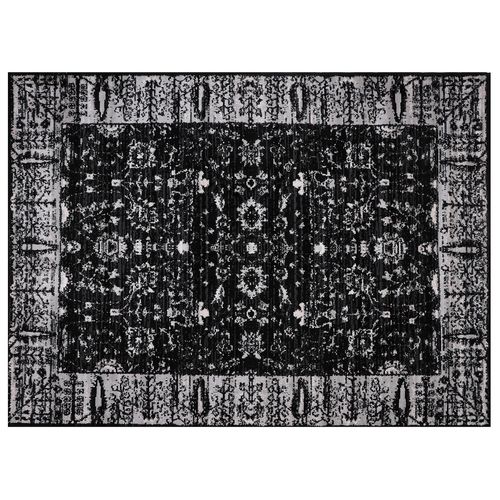 Tapete 150X200 Veludo Tradicional Persia Preto