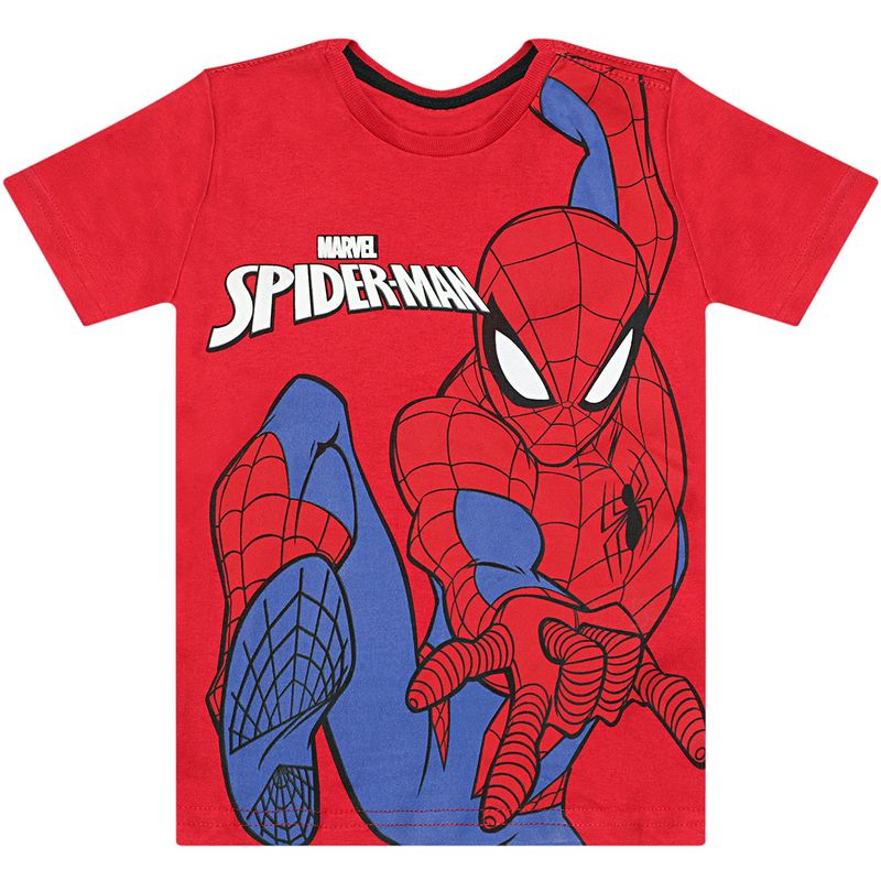 Camiseta-Manga-Curta-Infantil-Homem-Aranha-Vermelho---Marvel-