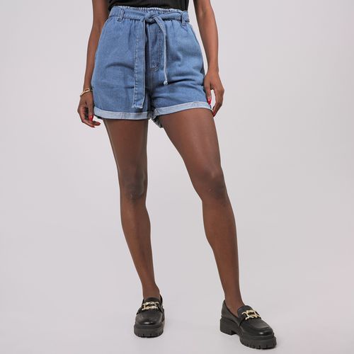 Short Jeans Clochard Cinto E Barra Larga - Ink