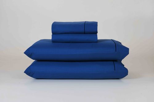 Jogo De Cama L 4 Pecas Twill Liso Az Jeans 19-4030