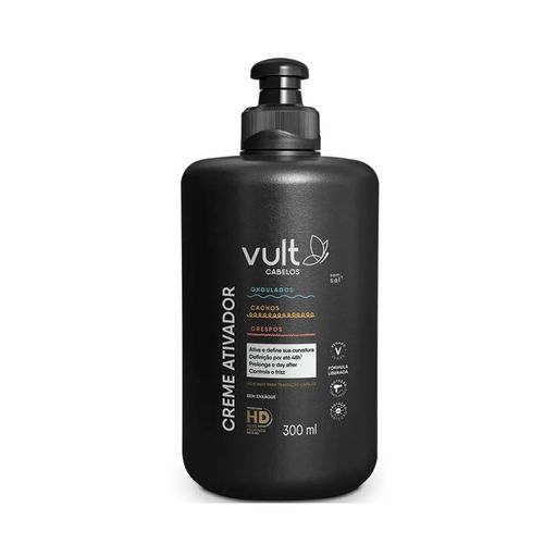 Creme Ativador De Cachos Cacheados E Crespos 300ml - Vult