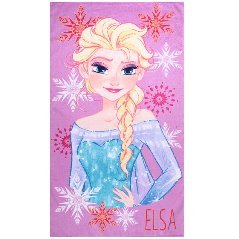 Toalha-De-Banho-Aveludada-Frozen-Elsa-Springtime-Sparkles-