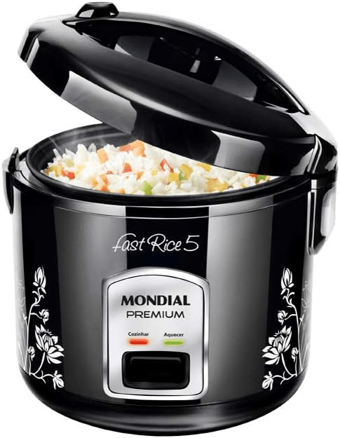 Panela De Arroz Fast Rice 5 Premium Mondial Preto 400W 127V - NPE-08-5X