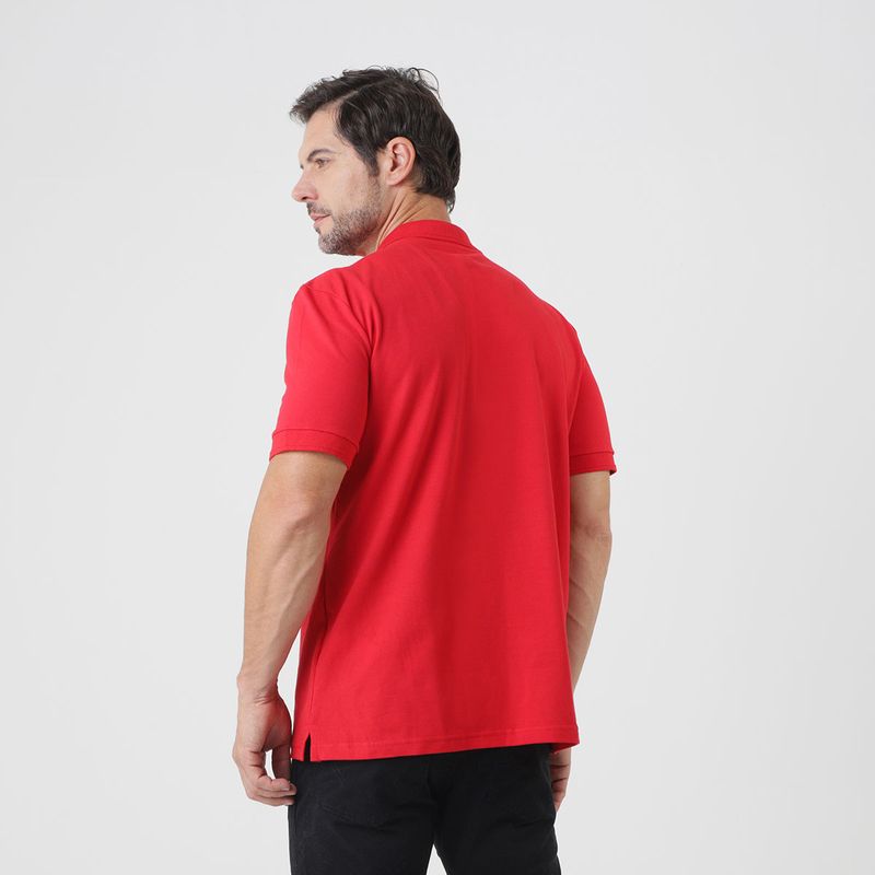 Polo-Manga-Curta--Piquet-Oe-C-Bordado-Tango-Tcx-Liso-Vermelho--Id-Casual