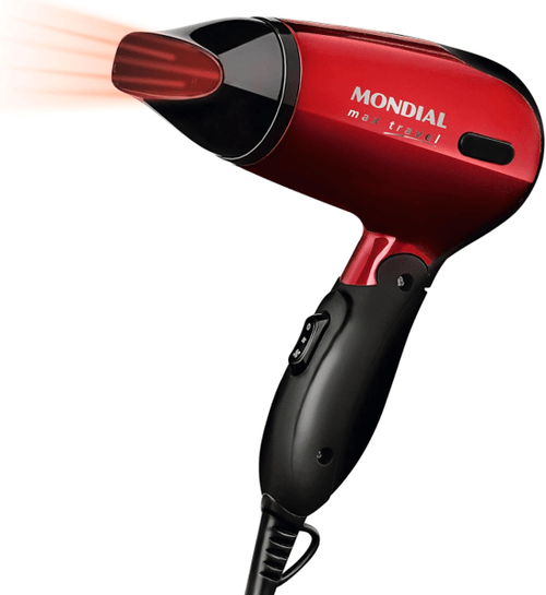 Secador Cabelos Mondial Travel Sc-10 Bivolt Vermelho