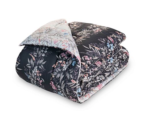 Edredom Casal 2,20X2,40 Twill T Lisse 1 Flower Chumbo Pnb Casa