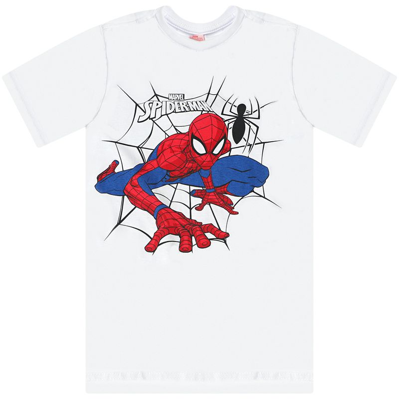 Camiseta-Manga-Curta-Infantil-Homem-Aranha-Branco---Marvel