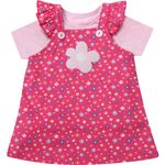 Vestido-Manga-Curta-Bebe-Salopete-Flor-Rosa---Toys---Kids