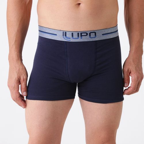 Cueca Boxer Liso Azul - Lupo