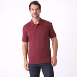 Polo-Manga-Curta-Casual-Liso-Vinho