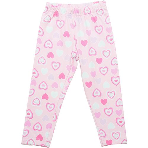 Calça Infantil Corações Coloridos Rosa - Toys & Kids