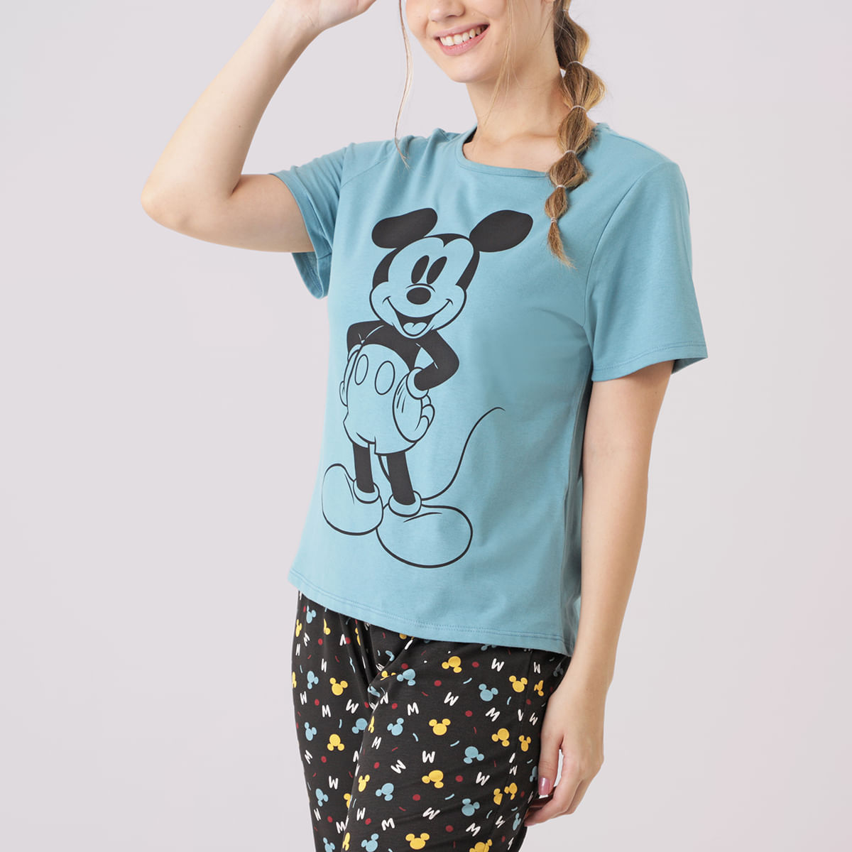 PIjama Estampa Mickey Cinza- Disney