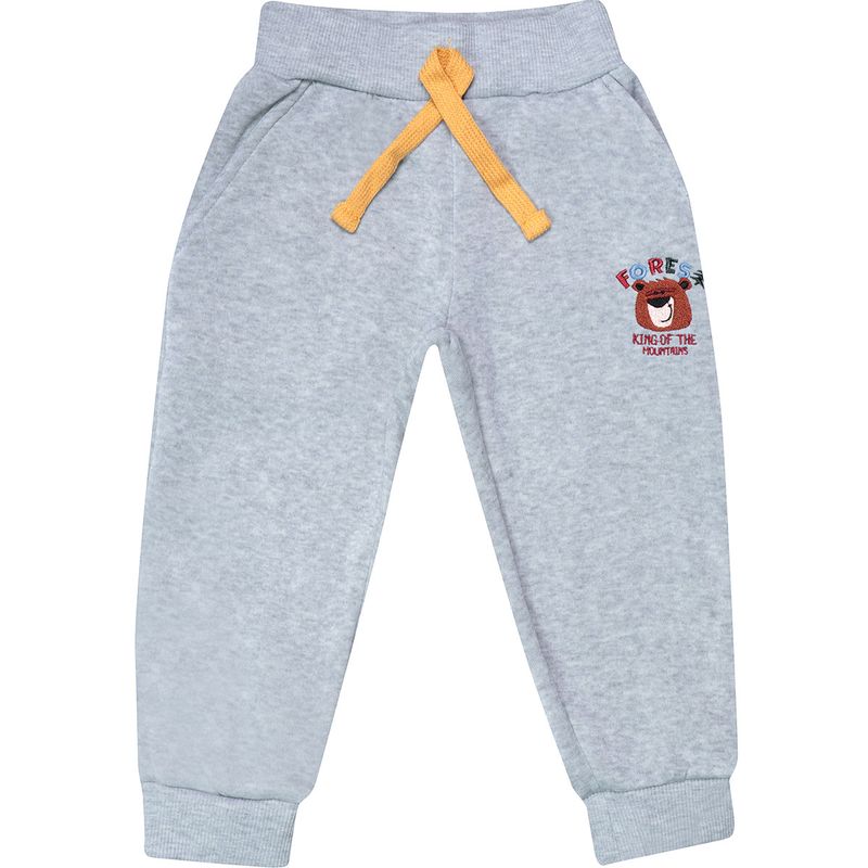 Calca-Media-Infantil-Fleece-Cinza---Toys---Kids