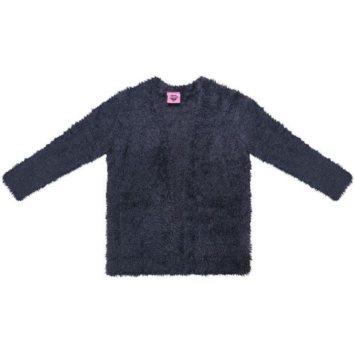 Suéter Manga Longa Infantil Tricot Preto - Yeapp