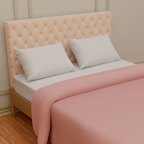 Edredom Casal Flannel Liso Rosa 14-1508