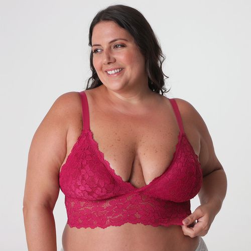 Sutiã Renda Plus Size Vemelho - Uniq