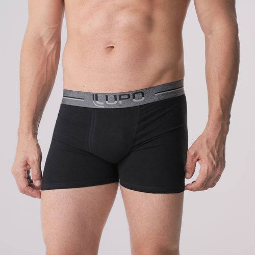 Cueca Elastico Diferenciado Liso Preto - Lupo