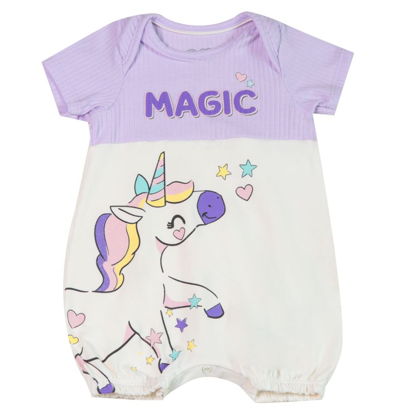 Macacao-Manga-Curta-Infantil-Magic-Unicornio-Lilas---Toys---Kids