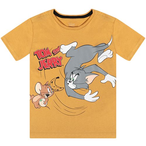 Camiseta Infantil Tom e Jerry Amarelo - Warner