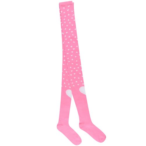 Meia Calça Infantil Coração Rosa - Yeapp