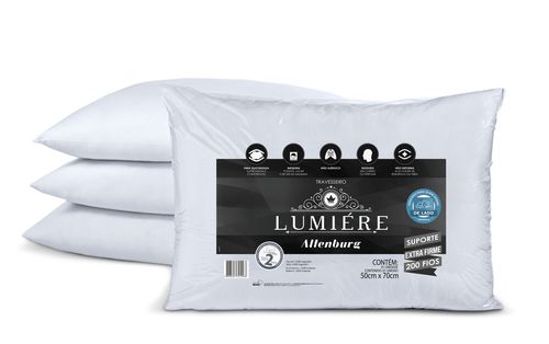 Travesseiro 50X70 Lumiere Percal Black