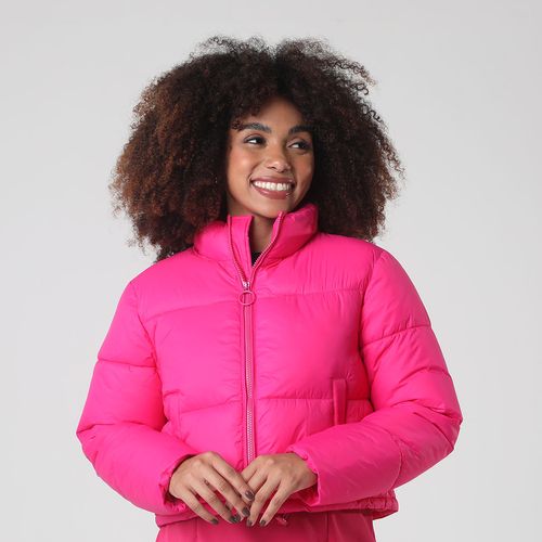 Jaqueta Nylon Puffer Pink - Love Trend