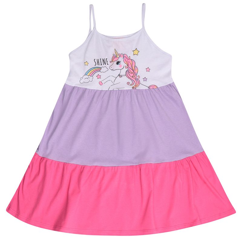 Vestido-Sem-Manga-Infantil-Color-Block-Unicornio-Branco---Yeapp