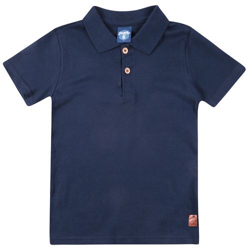 Polo Infantil Waffle Azul - Yeapp