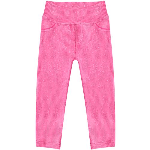 Calça Infantil Cotelê Glitter Rosa - Toys & Kids