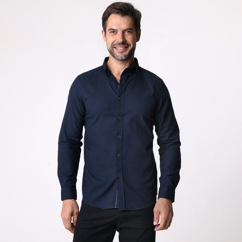 Camisa Manga Longa Oxford Tape Na Vista Branco - Id