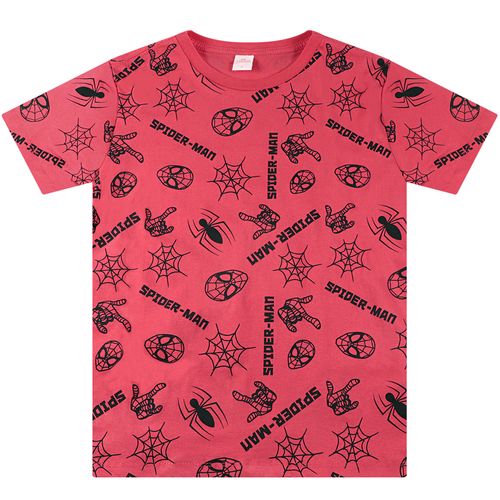 Camiseta Infantil Homem Aranha Vermelho - Marvel